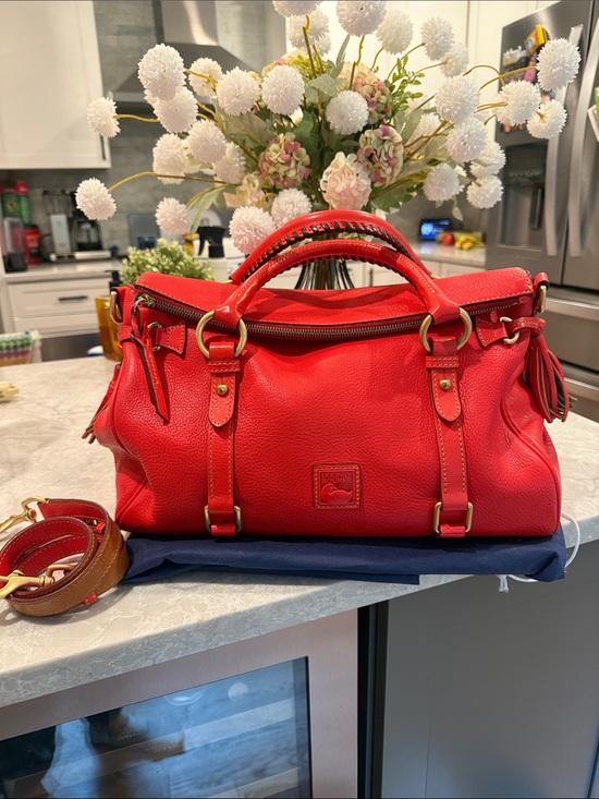Dooney & Bourke Handbags - Dooney and Bourke large Florentine satchel in strawberry